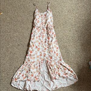 a.n.a Peach Floral Maxi Dress